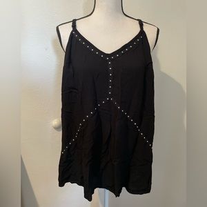 TORRID Night Out Girls Party Night Date Night Studded Tank Top Blk 2X